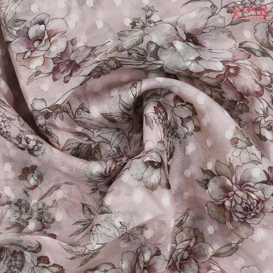 Light Pink Organza Saree