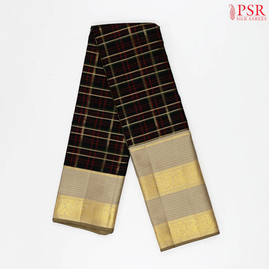 Black Kanchipuram Silk Saree