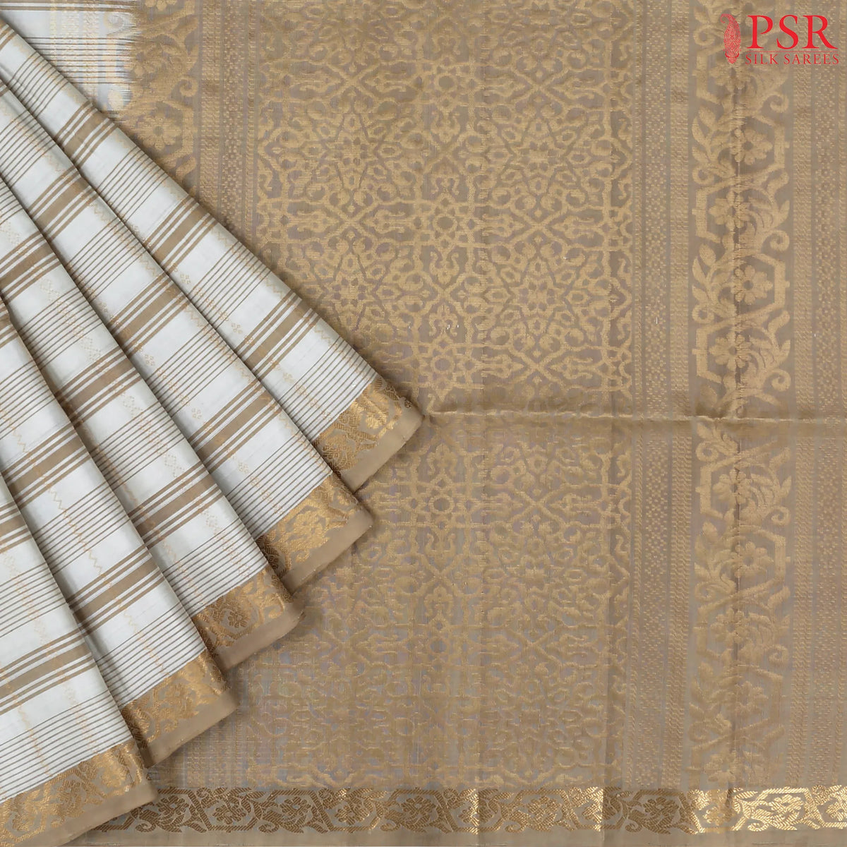 Pearl Beige Soft Silk Saree