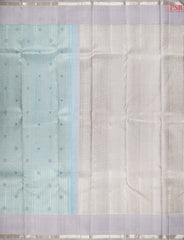 Pastel Blue Kanchipuram Jacquard Silk Saree
