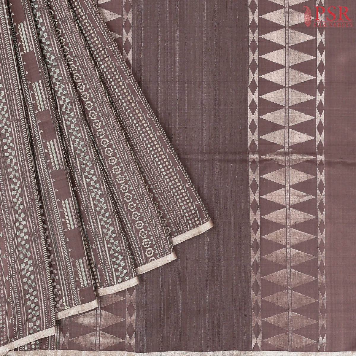 Brown Stone Soft Silk Saree