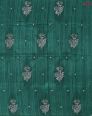 Dark Green Kosa Embroidery Saree