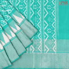 Sea Green Pochampally Silk Ikat Saree