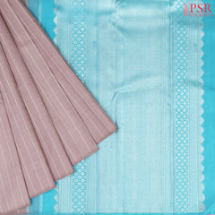 Light Dusty Mauve Kanchipuram Silk Saree