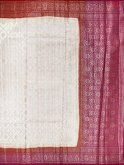 Beige Chiniya Silk Saree