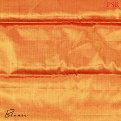 Golden Tan Kanchipuram Jacquard Tissue Silk Saree