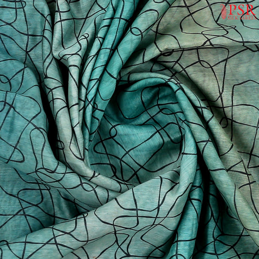 Pine Green Silk Cotton Saree