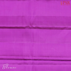 Orchid & Coral Kanchipuram Jacquard Silk Saree