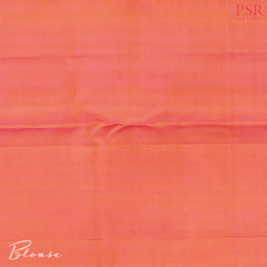 Coral Pink Fancy Kanchipuram Silk Saree