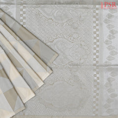 Beige & Grey Soft Art Silk Saree
