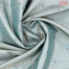 Pastel Blue Kanchipuram Jacquard Silk Saree