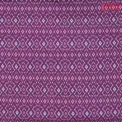 Magenta Purple Semi Tassar Ikkat Print Running Material