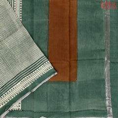 Hunter Green Dupion Cotton Dress Material