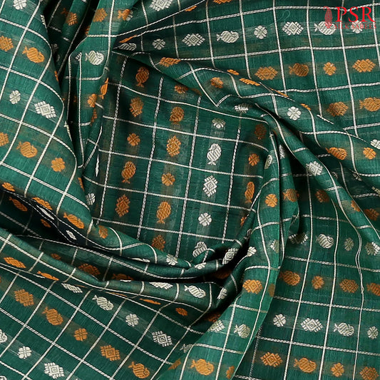 Dark Green Kalakshetra Kovai Cotton Saree