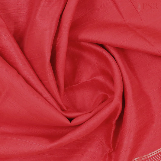 Red Soft Jute Silk Saree
