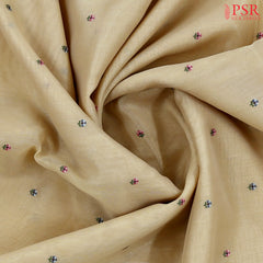 Beige Tissue Embroidery Saree