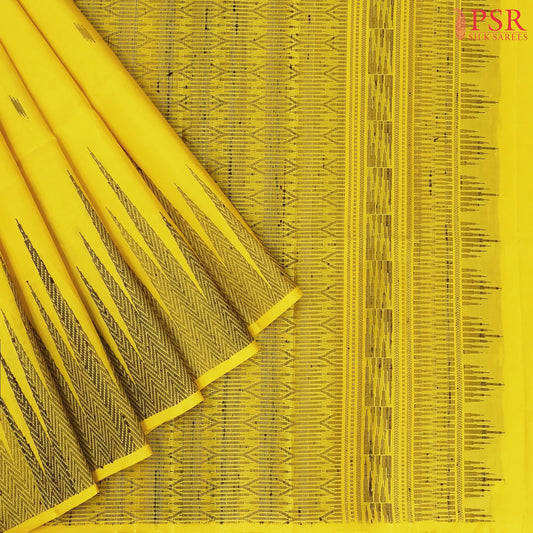 Pineapple Yellow Soft Silk Saree
