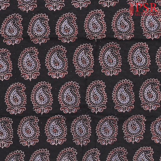 Black Hacoba Embroidery Running Material