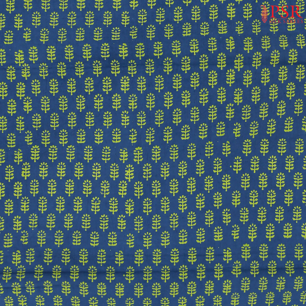 Indigo Blue Jaipur Cotton Print Running Material