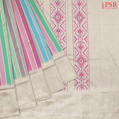 Retro Multicolor Pochampally Silk Ikat Saree