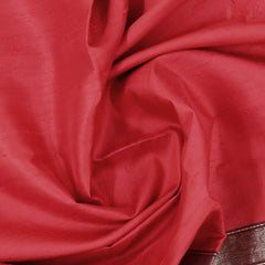 Red Jute Ikkat Soft Silk Saree