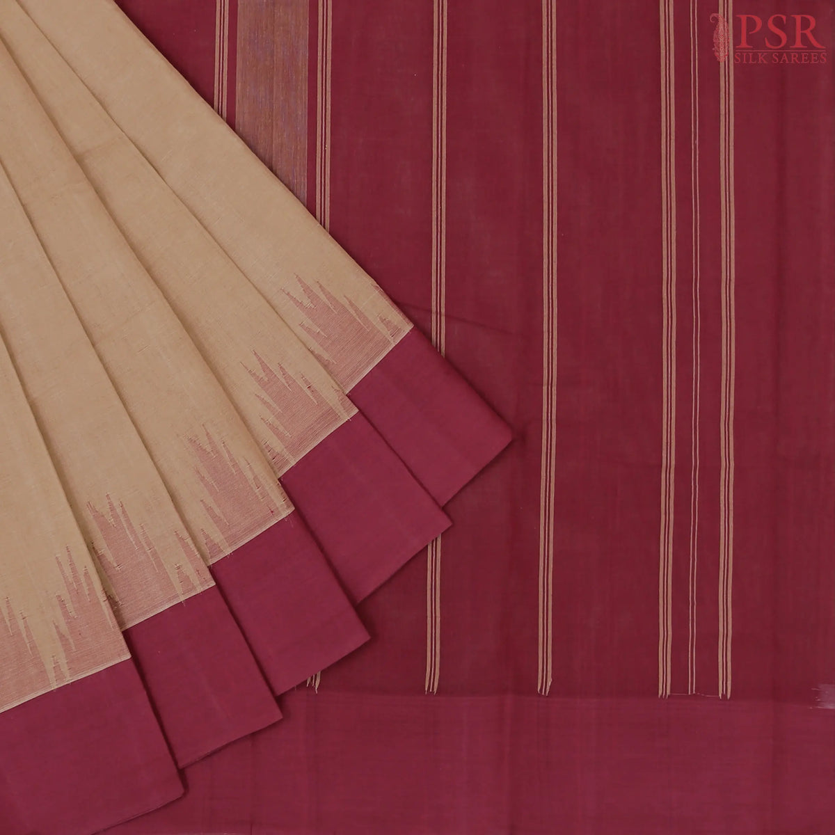 Tan Kanchi Cotton Saree