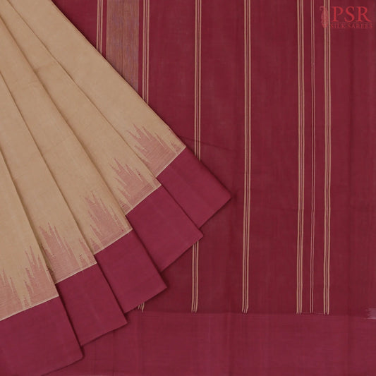 Tan Kanchi Cotton Saree
