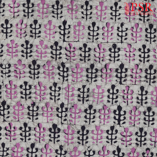 Light Grey Batik Print Running Material