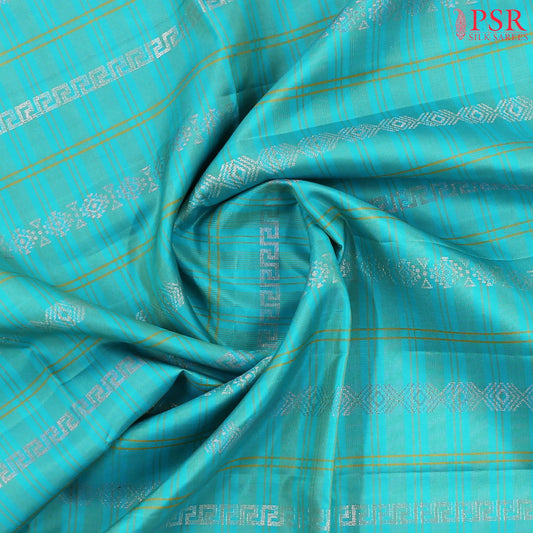 Turquoise Surf Soft Silk Saree
