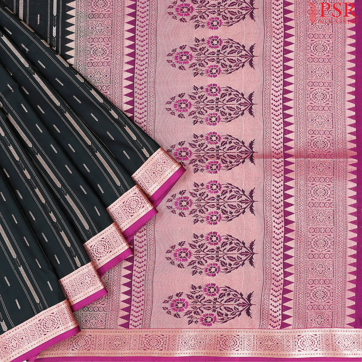 Black Soft Art Silk Saree