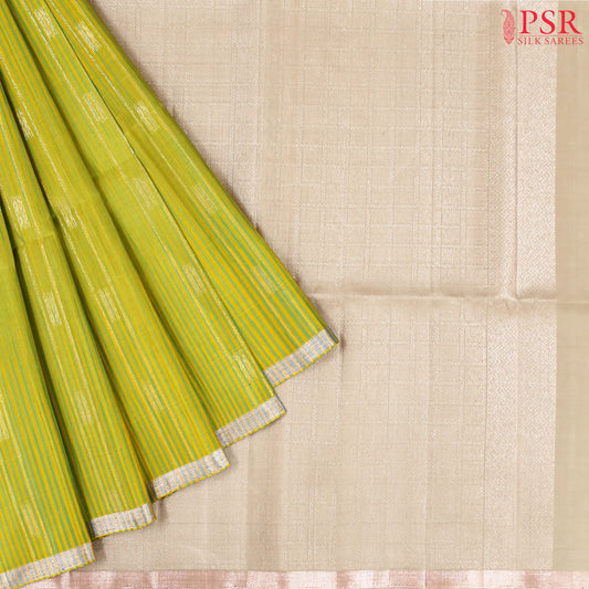 Green & Yellow Soft Silk Saree