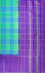 Blue & Green Kanchipuram Silk Saree