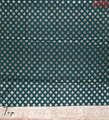 Bottle Green Banaras Silk Cotton Dress Material