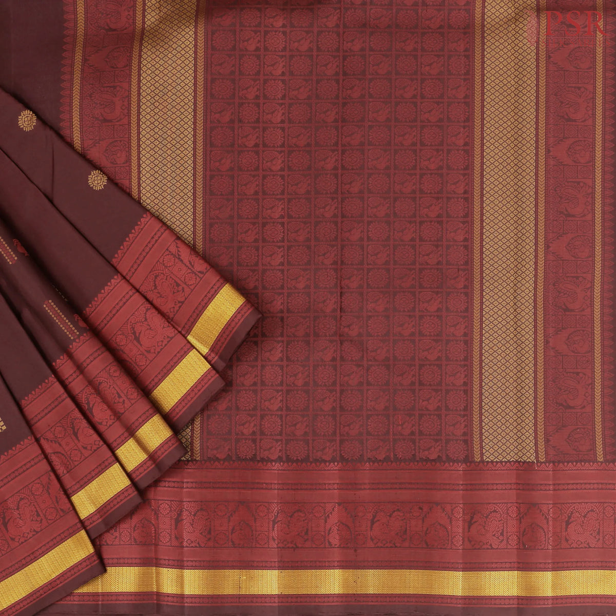 Brown Soft Silk Saree
