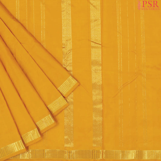 Mustard Yellow Arani Silk Saree