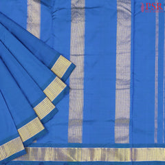 Peacock Blue Nine Yards Pure Silk Saree