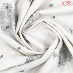 White Kosa Embroidery Saree