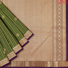 Olive Green Fancy Kanchipuram Silk Saree