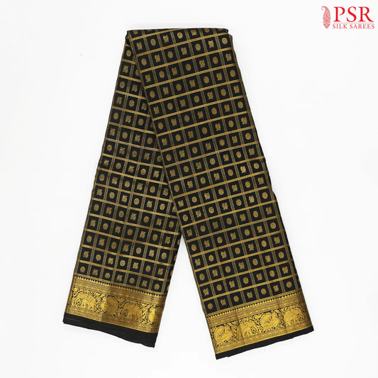 Black Kanchipuram Silk Saree