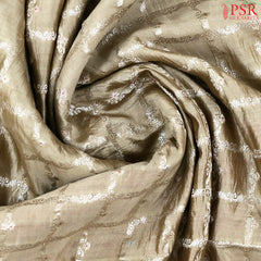 Beige Chiniya Silk Saree