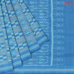 Maya Blue Pochampally Silk Cotton Saree