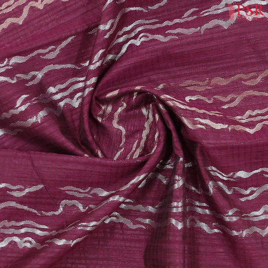 Wine Purple Semi Tussar Saree