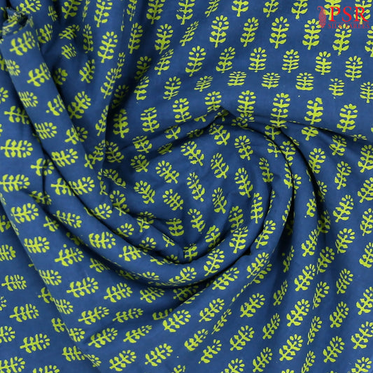 Indigo Blue Jaipur Cotton Print Running Material