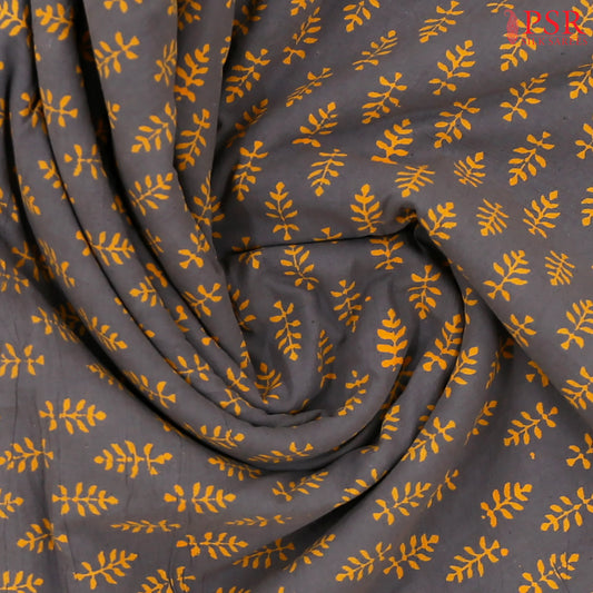 Grey Cotton Print Running Material