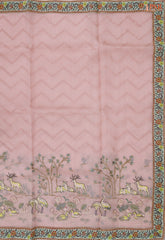 Kobi Pink Organza Saree