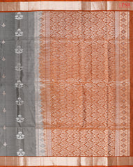 Fossil Grey Soft Silk Saree