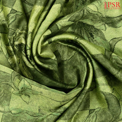 Green Chiniya Silk Saree
