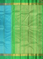 Capri Blue Kanchipuram Silk Saree