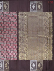 Umber Brown Kanchipuram Tissue Silk Saree