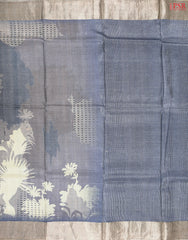 Cool Grey Kadhi Tussar Silk Saree